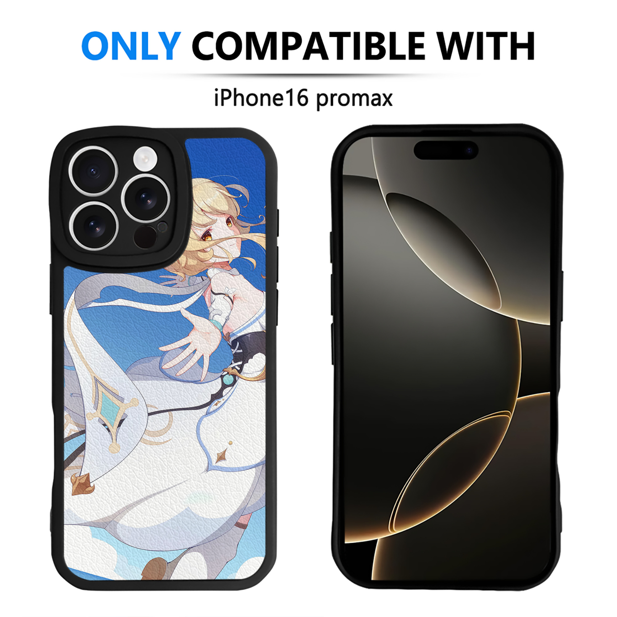げんし神 genshin 【iPhone 16シリーズ対応】シリコンスマホケース（レザー調） 材質：シリコン